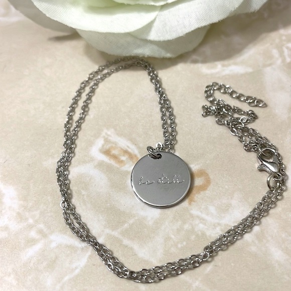 Be Still Silver Medallion Necklace - Picture 9 of 13